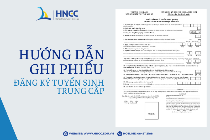 Hướng dẫn ghi phiếu đăng ký tuyển sinh trung cấp